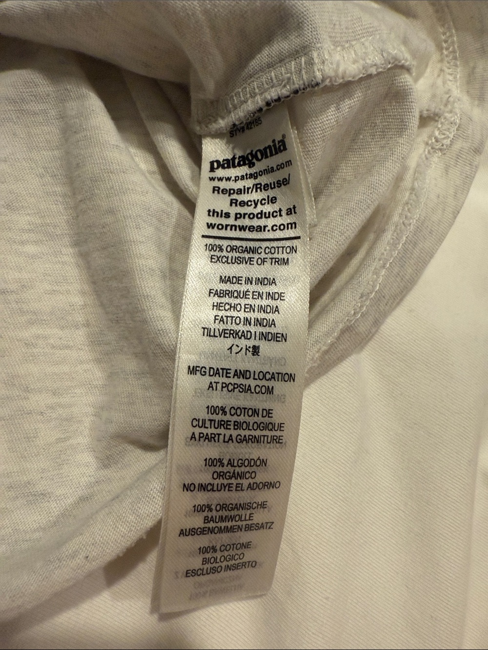Women's XS Beige Regenerative Organic Certified® Cotton Tee Shirt - Picture 10 of 14